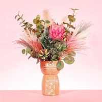 Jarrón florero Frida Kahlo de terracota