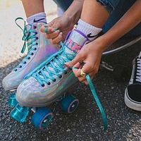 Patines 4 ruedas holográficos y vintage