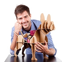 Perro de Cartón Bulldog Francés