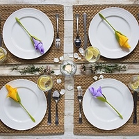 Servilleteros originales con forma de flor
