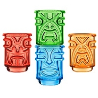 Set de 4 vasos Tiki de chupito apilables