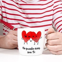 Taza con ilustración No puedo vivir sin ti
