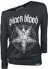 Black Blood by Gothicana Pentagram Girlie langærmet sort