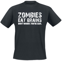 Slogans - Zombies Eat Brains - T-shirt - Herrer - sort