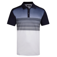 Benross Fade Stripe Polo Shirt,  Male,  Medium,  Navy/white