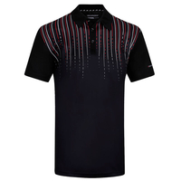 Benross Frequency Polo Shirt,  Male,  Large,  Black/red/white