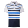 Benross Multi Stripe Polo Shirt,  Male,  Large,  White/navy/royal