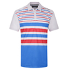 Benross Multi Stripe Polo Shirt,  Male,  Small,  White/royal/red