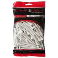 Brand Fusion Wooden Tees 69mm 110 Bumper Pack,  Male,  Tees,  69mm,  White