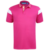 Bunker Mentality CMAX Sports Back Tech Polo Shirt,  Male,  Xxl,  Hot pink