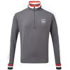 Bunker Mentality Sports Stripe 1/4 Zip Midlayer,  Male,  Grey,  XXL