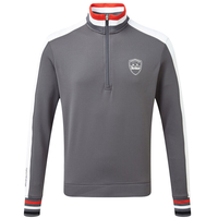 Bunker Mentality Sports Stripe 1/4 Zip Midlayer,  Male,  Grey,  XXL