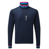 Bunker Mentality Tri Colour 1/4 Zip Windtop,  Male,  Navy Blue,  XL