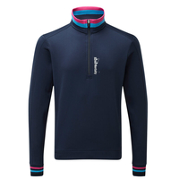 Bunker Mentality Tri Colour 1/4 Zip Windtop,  Male,  Navy Blue,  XXL