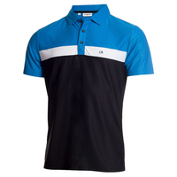 Calvin Klein Block Polo Shirt,  Male,  Small,  Ocean/white