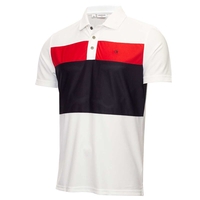 Calvin Klein Colour Block Polo,  Male,  White/Navy/Red,  XXL