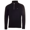 Calvin Klein Cotton Zip Neck Sweater,  Male,  Xl,  Black