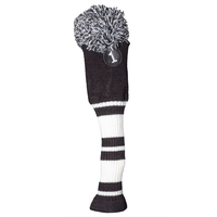 Fazer Pompom Knit Driver Head Cover,  Male,  Black/White