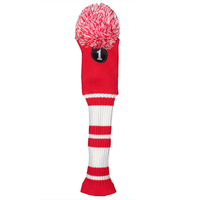 Fazer Pompom Knit Driver Head Cover,  Male,  Red/white