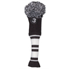 Fazer Pompom Knit Fairway Head Cover,  Male,  Black/White