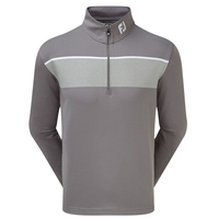 FootJoy Chest Stripe ChillOut Pullover,  Male,  Charcoal/Heather,  Small