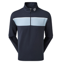 FootJoy Chest Stripe ChillOut Pullover,  Male,  Small,  Navy/sky/white