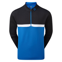 FootJoy Colour Block Chill-Out Pullover,  Male,  Medium,  Black/royal blue/white