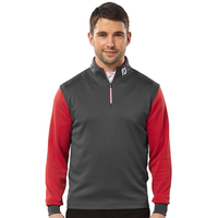 FootJoy Contrast Chill-Out Windshirt,  Male,  Charcoal/Red,  Small