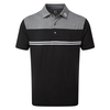 FootJoy Heather Block Lisle Polo Shirt,  Male,  Medium,  Charcoal