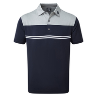 FootJoy Heather Block Lisle Polo Shirt,  Male,  Xl,  Grey