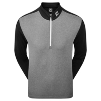 FootJoy Heather Colour Block Chill-Out Midlayer,  Male,  Xl,  Black/grey