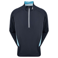 FootJoy HydroKnit 1/4 Zip Midlayer,  Male,  Navy/Light Blue,  XL