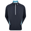 FootJoy HydroKnit 1/4 Zip Midlayer,  Male,  Navy/Light Blue,  XXL