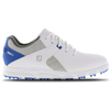 FootJoy Junior Pro SL Shoes,  Unisex,  2,  White/blue/silver,  Regular
