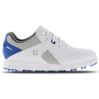 FootJoy Junior Pro SL Shoes,  Unisex,  4,  White/blue/silver,  Regular