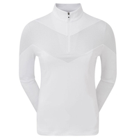 FootJoy Ladies Engineered Jersey 1/2 Zip Windtop,  Female,  Large,  White
