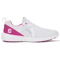 FootJoy Ladies Flex Shoes,  Female,  4,  White/rose,  Regular