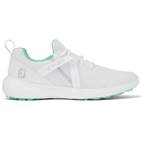 FootJoy Ladies Flex Shoes,  Female,  White/Green,  6,  Regular