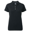 FootJoy Ladies Stretch Pique Solid Polo Shirt,  Female,  Black,  Small