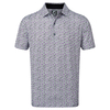 FootJoy Lisle Daisy Print Polo Shirt,  Male,  Xl,  Black