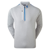 FootJoy Sleeve Stripe Chill-Out Windtop,  Male,  Heather Grey/White/Royal,  XL