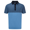 FootJoy Smooth Pique Engineered Vertical Print Polo Shirt,  Male,  Large,  Navy