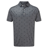 FootJoy Smooth Pique FJ Tonal Print Polo Shirt,  Male,  Xl,  Navy