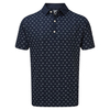 FootJoy Smooth Pique Weather Print Polo Shirt,  Male,  Xl,  Navy