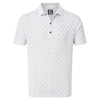 FootJoy Smooth Pique Weather Print Polo Shirt,  Male,  Xxl,  White