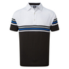 FootJoy Stretch Pique Colour Block Polo Shirt,  Male,  Small,  White/navy