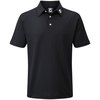 FootJoy Stretch Pique Solid Colour Polo Shirt,  Male,  Black,  XXL