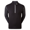 FootJoy Tonal Heather Chill-Out Midlayer,  Male,  Black/Heather Grey,  Large