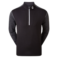 FootJoy Tonal Heather Chill-Out Midlayer,  Male,  Black/Heather Grey,  XL