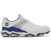 FootJoy Tour X Shoes,  Male,  White/Navy,  8,  Regular